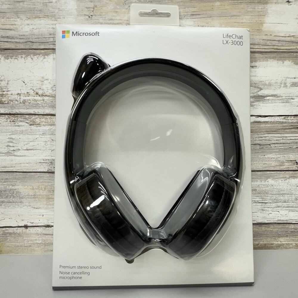 Microsoft LifeChat LX-3000 USB Stereo Headset JUG-00013 Black 1084 NEW Sealed